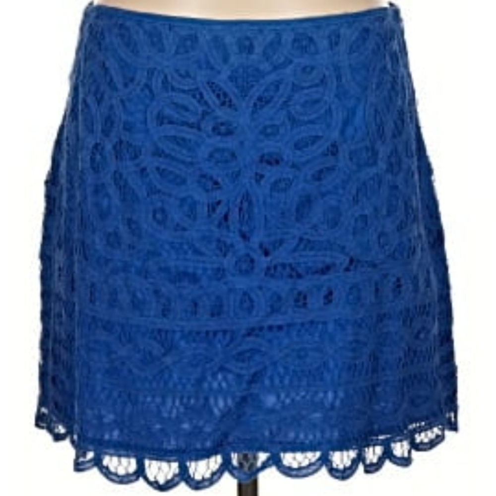 Lilly Pulitzer Royal Blue Lace A-Line Skirt